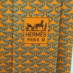 Hermes Men’s Orange Tie